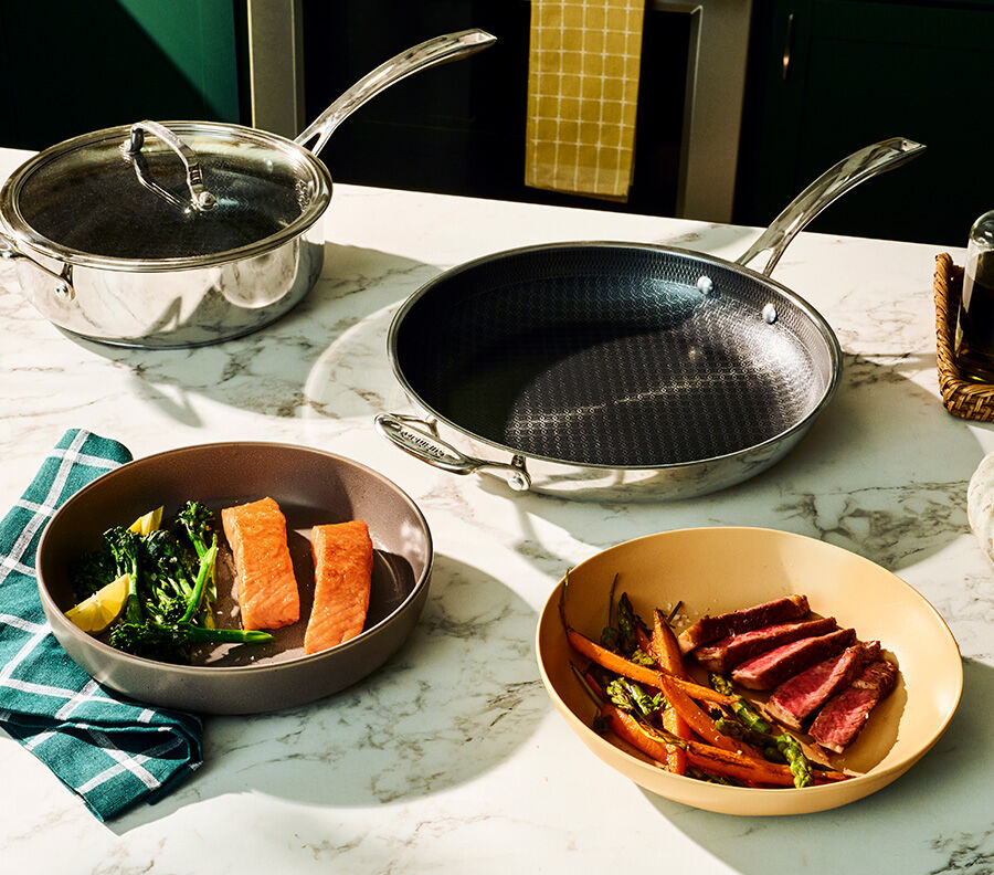 Cuisinart ステンレス鍋 フライパン 6点セット 6-Pc FusionPlus Skillet Set with Lids - Cuisinart